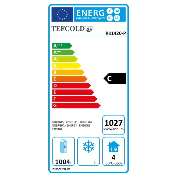 Tefcold RK1420 stitok